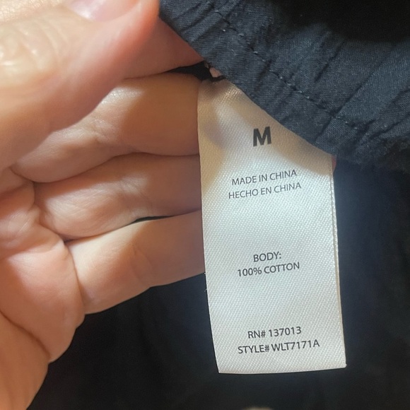 Wildfox flutter sleeve blouse cropped black cotton medium - Picture 9 of 10